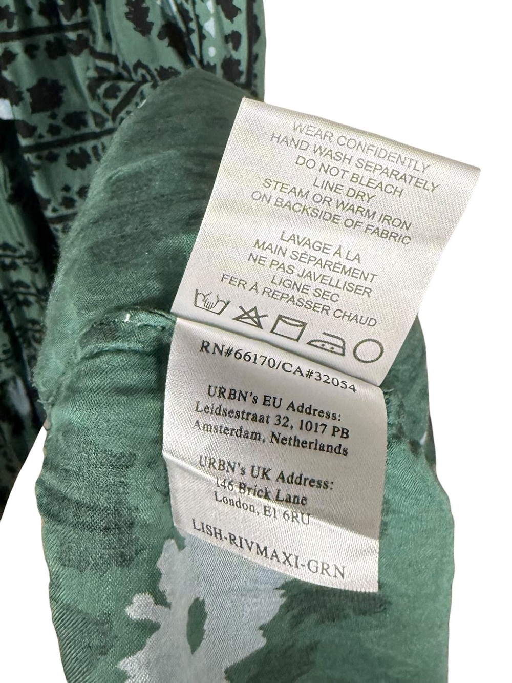 Omika Size M Lisha Riviera Maxi Dress Emerald Green Floral Print - Picture 6 of 8